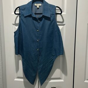 Michael Kors Tie Front Sleeveless Shirt